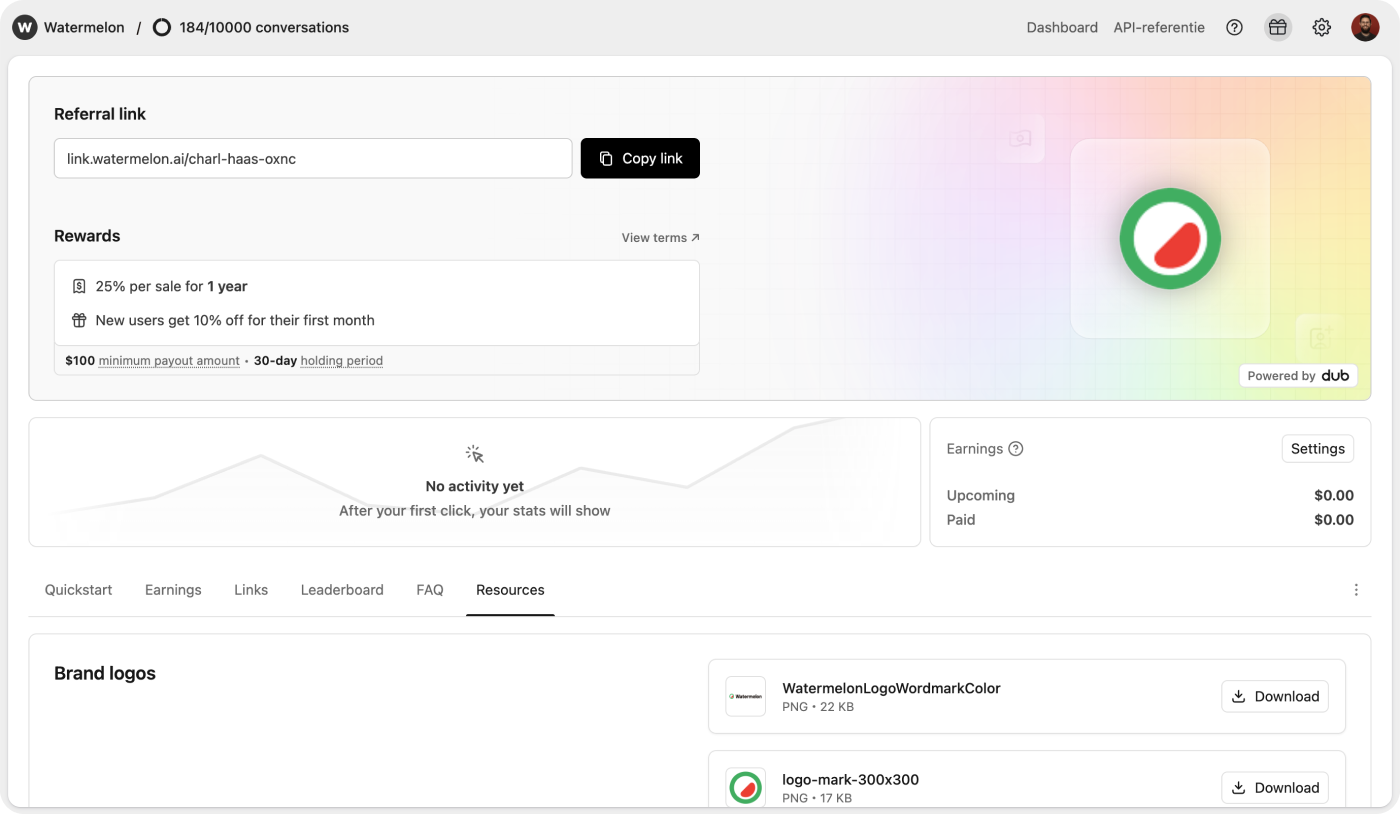 Watermelon partner program commissions Watermelon partner program commissions